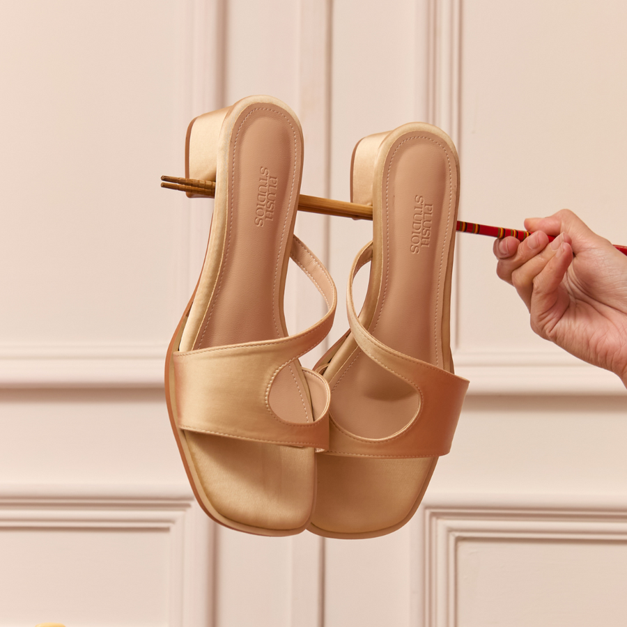 Limited Edition :  Emily Sandals Satin Gold (Pre-Order)