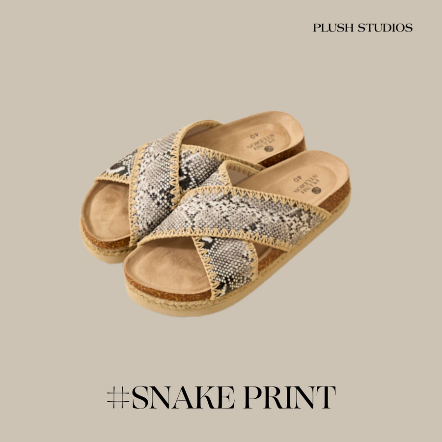 Cali Sandals Snake Print