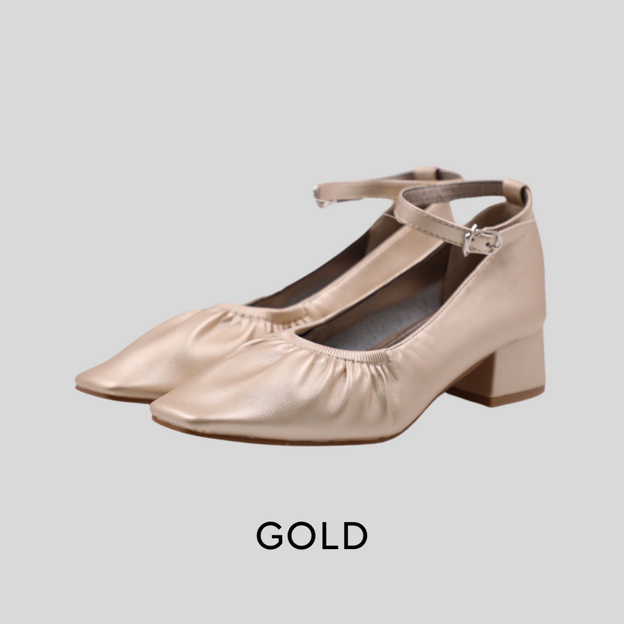 Ella Pump Shoes ballerina pump 1.5” Gold