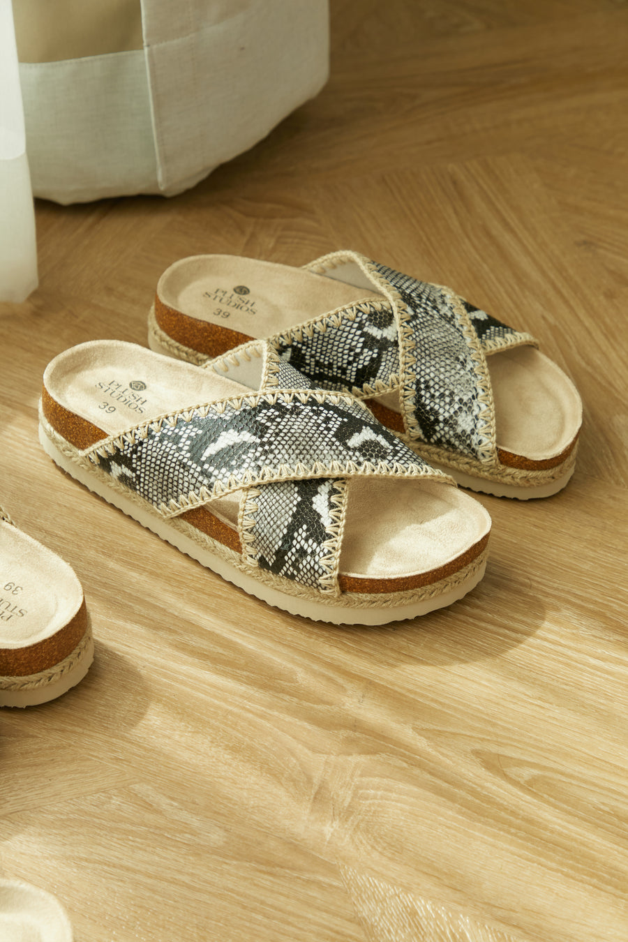 Cali Sandals Snake Print