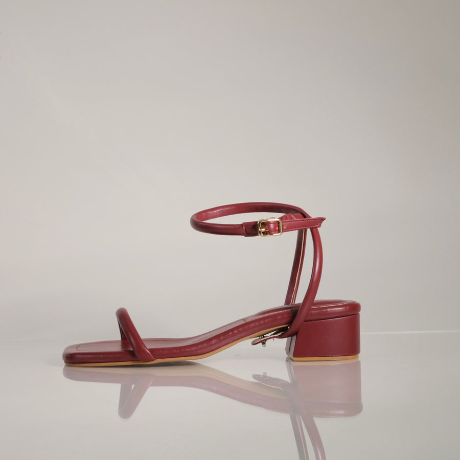 Wine strappy sandals sale